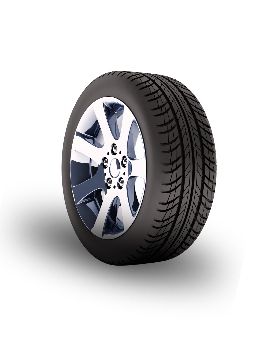 Pneu automotivo novo com roda esportiva